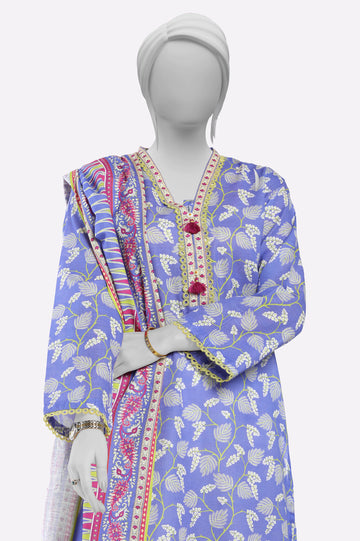 Blue Printed Kurti With Dupatta From Sohaye By Diners