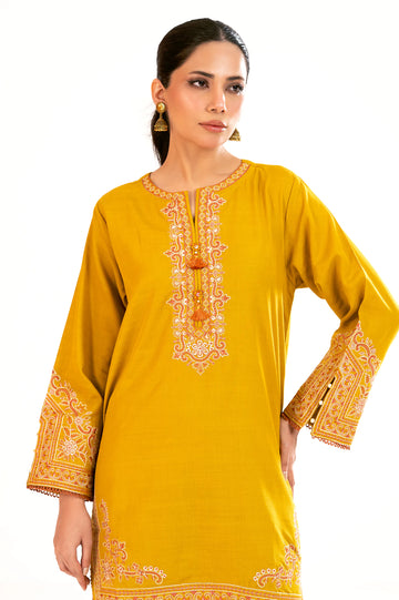 Mustard Embroidered 2PC