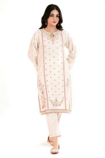 White Embroidered 2PC