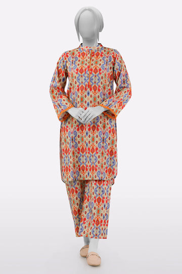 Dark Beige Printed 2PC From Sohaye By Diners