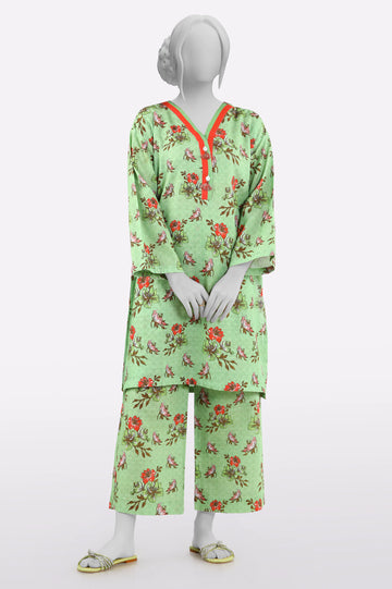 Parrot Green Printed 2PC From Sohaye By Diners