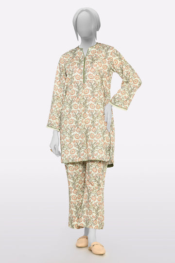 Beige Printed 2PC From Sohaye By Diners