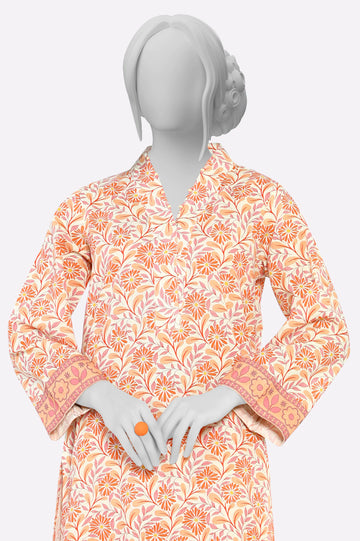 Orange Printed 2PC From Sohaye By Diners