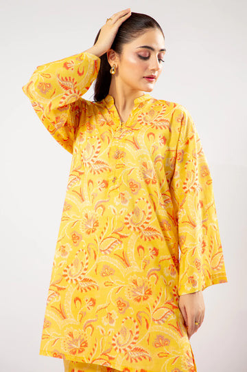 Yellow Printed 2PC