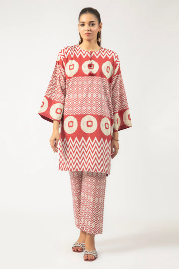 Red Printed 2PC