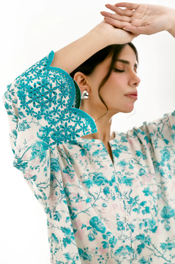 Sea Green Embroidered 2PC