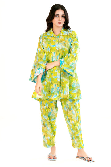 Lime Green Printed 2PC
