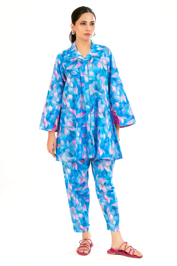 Blue Printed 2PC