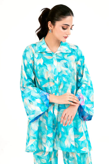 Aqua Printed 2PC