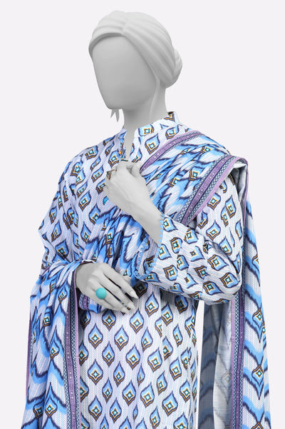 Blue Printed 3PC From Sohaye By Diners Blue Printed 3PC From Sohaye By Diners