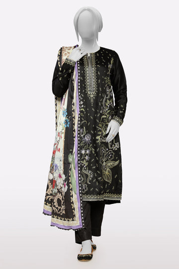 Black Embroidered 3PC From Sohaye By Diners