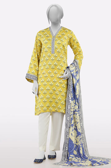 Mustard Printed 3PC From Sohaye By Diners