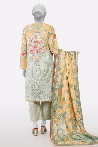 Mustard Printed 3PC From Sohaye By Diners Mustard Printed 3PC From Sohaye By Diners