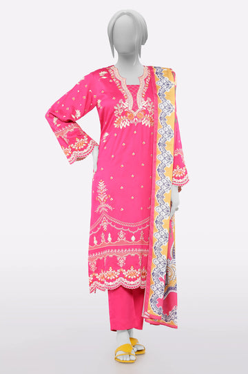 Pink Embroidered 3PC From Sohaye By Diners