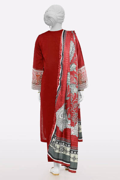 Maroon Embroidered 3PC From Sohaye By Diners Maroon Embroidered 3PC From Sohaye By Diners