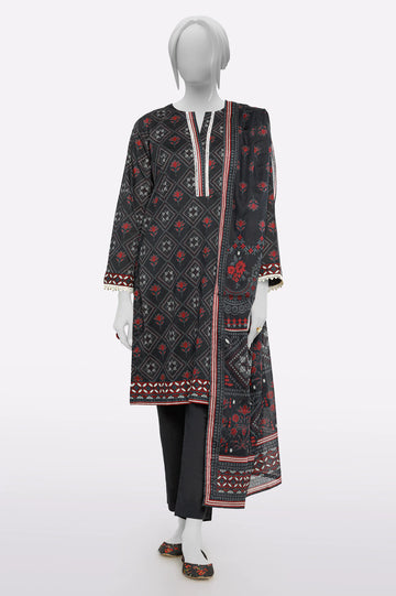 Black Printed 3PC From Sohaye By Diners