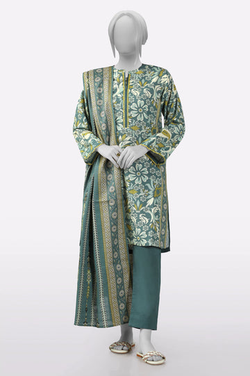 Green Printed 3PC From Sohaye By Diners