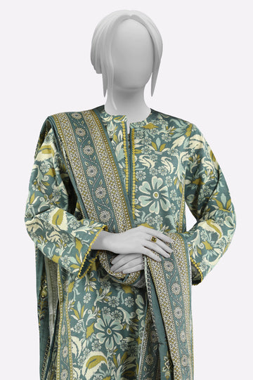 Green Printed 3PC From Sohaye By Diners