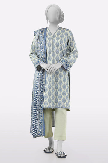 Beige Printed 3PC From Sohaye By Diners