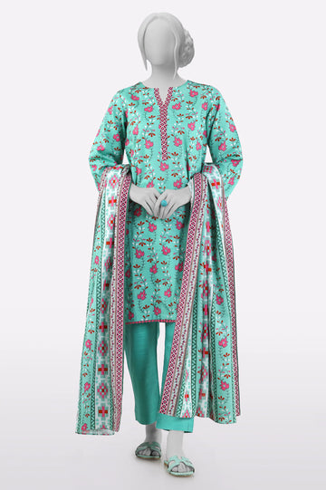 Green Printed 3PC From Sohaye By Diners