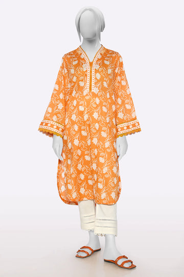 Orange Printed Kurti From Sohaye By Diners