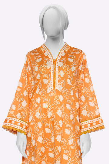Orange Printed Kurti From Sohaye By Diners