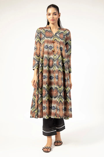 Brown Printed Kurti
