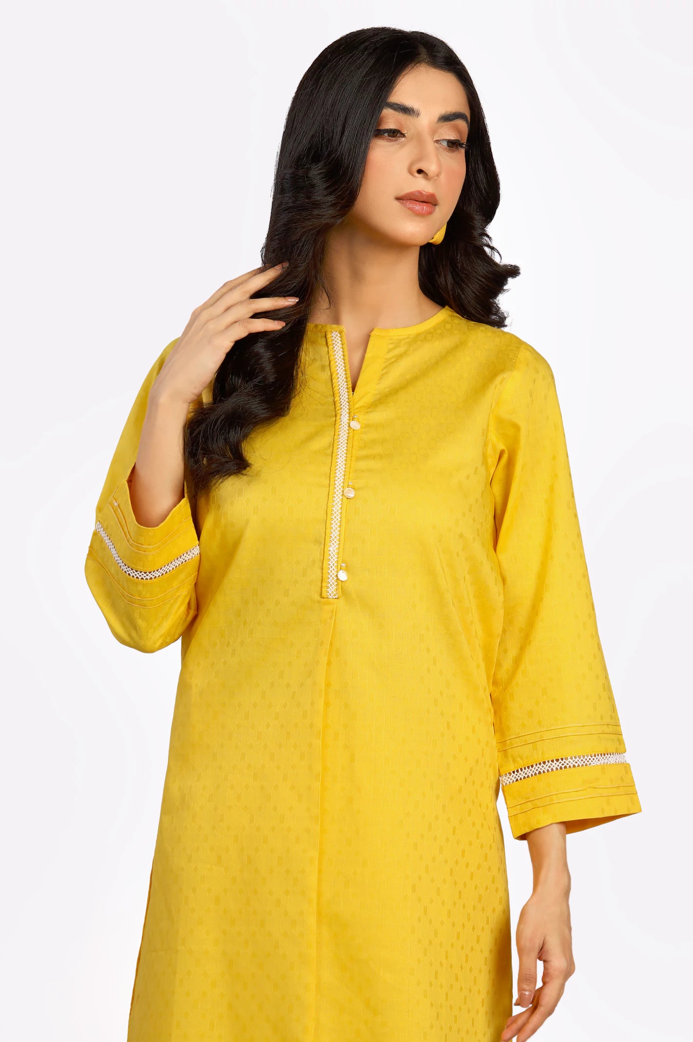 Yellow Jacquard Teens 2PC Suit From Diners