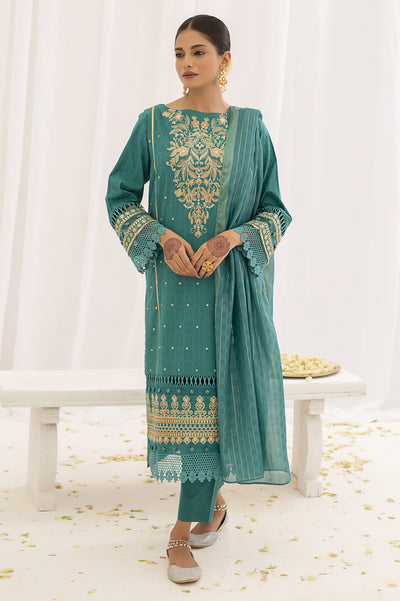 3PC Unstitched Embroidered Suit From Diners 3PC Unstitched Embroidered Suit From Diners