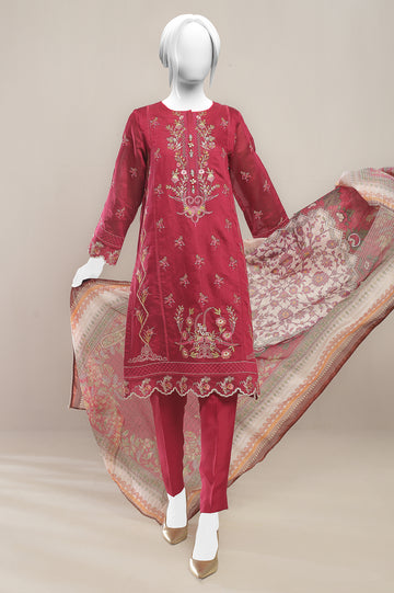 3PC Unstitched Embroidered Suit From Diners