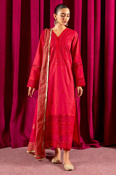 3PC Unstitched Embroidered Suit From Diners 3PC Unstitched Embroidered Suit From Diners