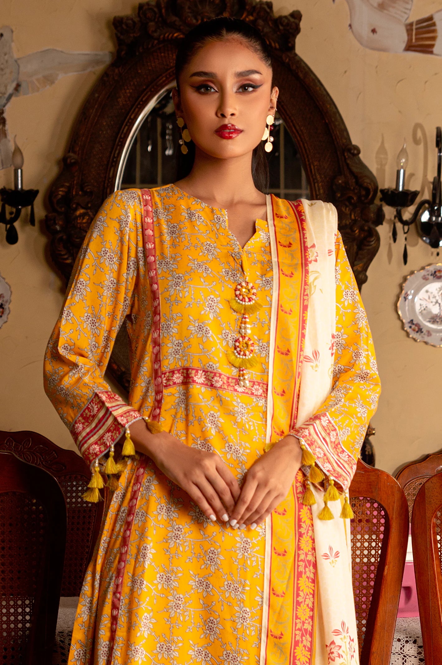 Viscose Digital Printed 3PC Unstitched Suit From Diners