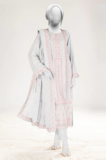Light Grey Embroidered 3PC Unstitched