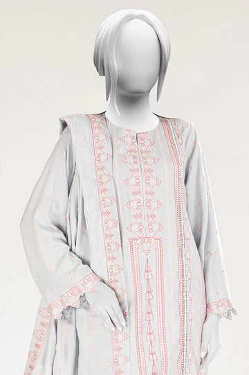 Light Grey Embroidered 3PC Unstitched