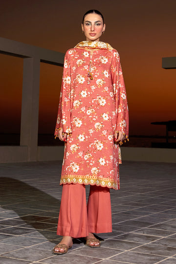 Pink Printed 3PC Unstitched