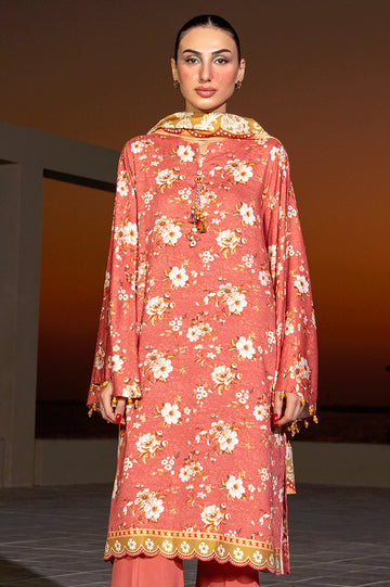 Pink Printed 3PC Unstitched