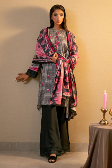 Black Printed 3PC Unstitched