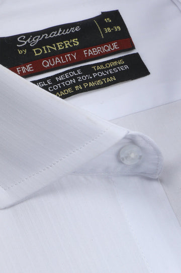 Formal Men Shirt in White SKU: AB25438-WHITE - Diners
