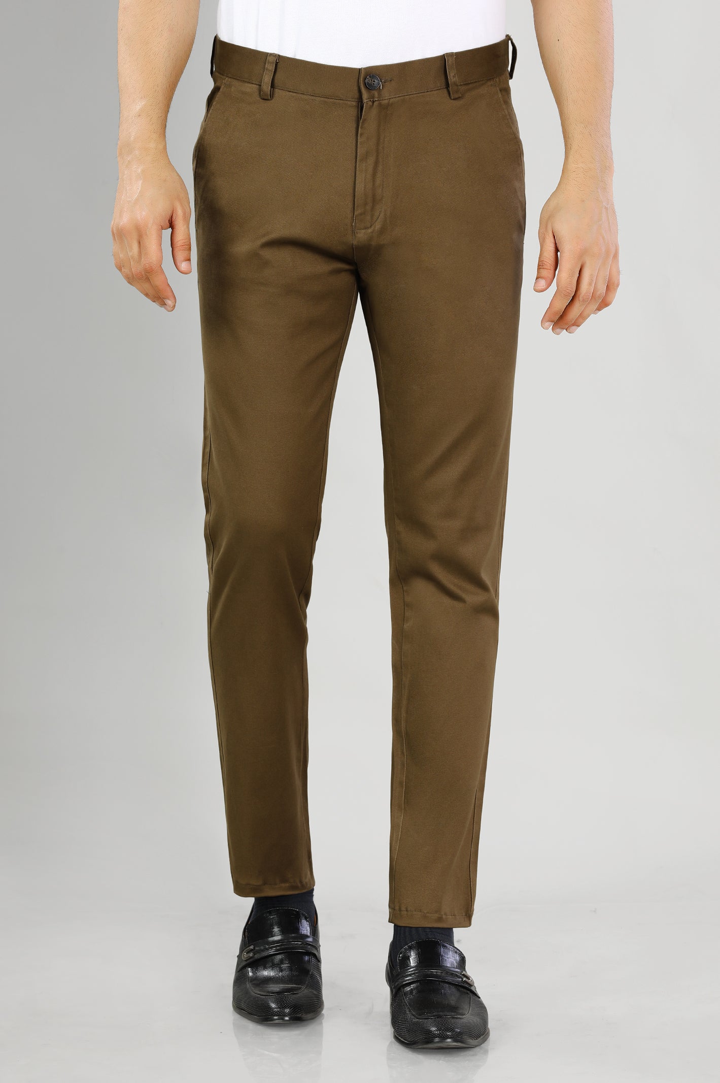 Brown Smart Fit Cotton Chino