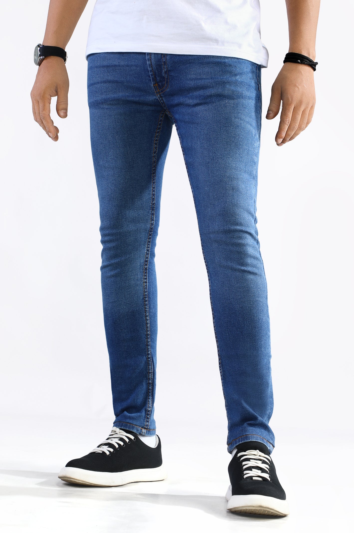 Medium Blue Slim Fit Jeans From Diners