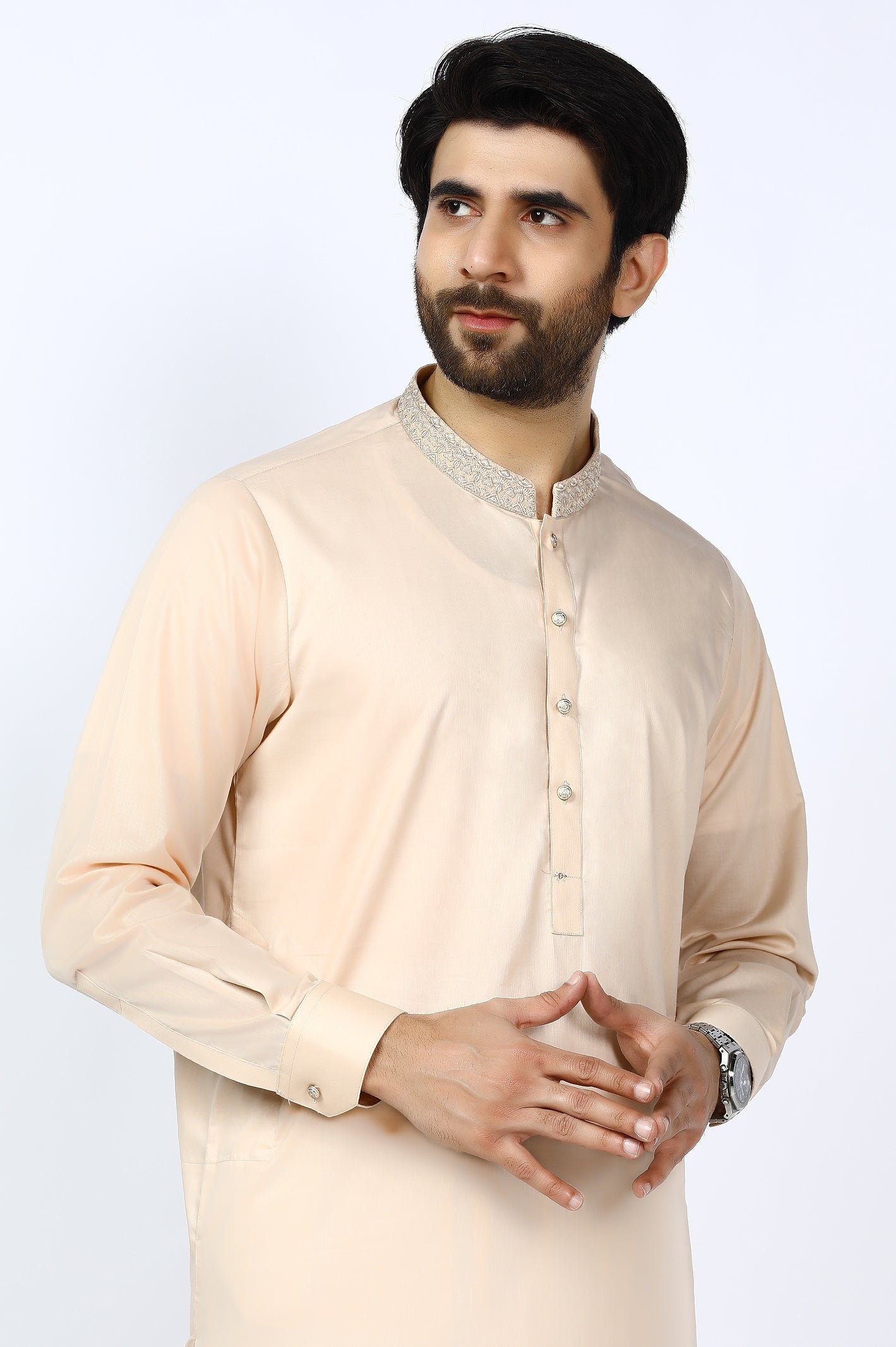 Peach Cotton Shalwar Kameez – Diners Pakistan