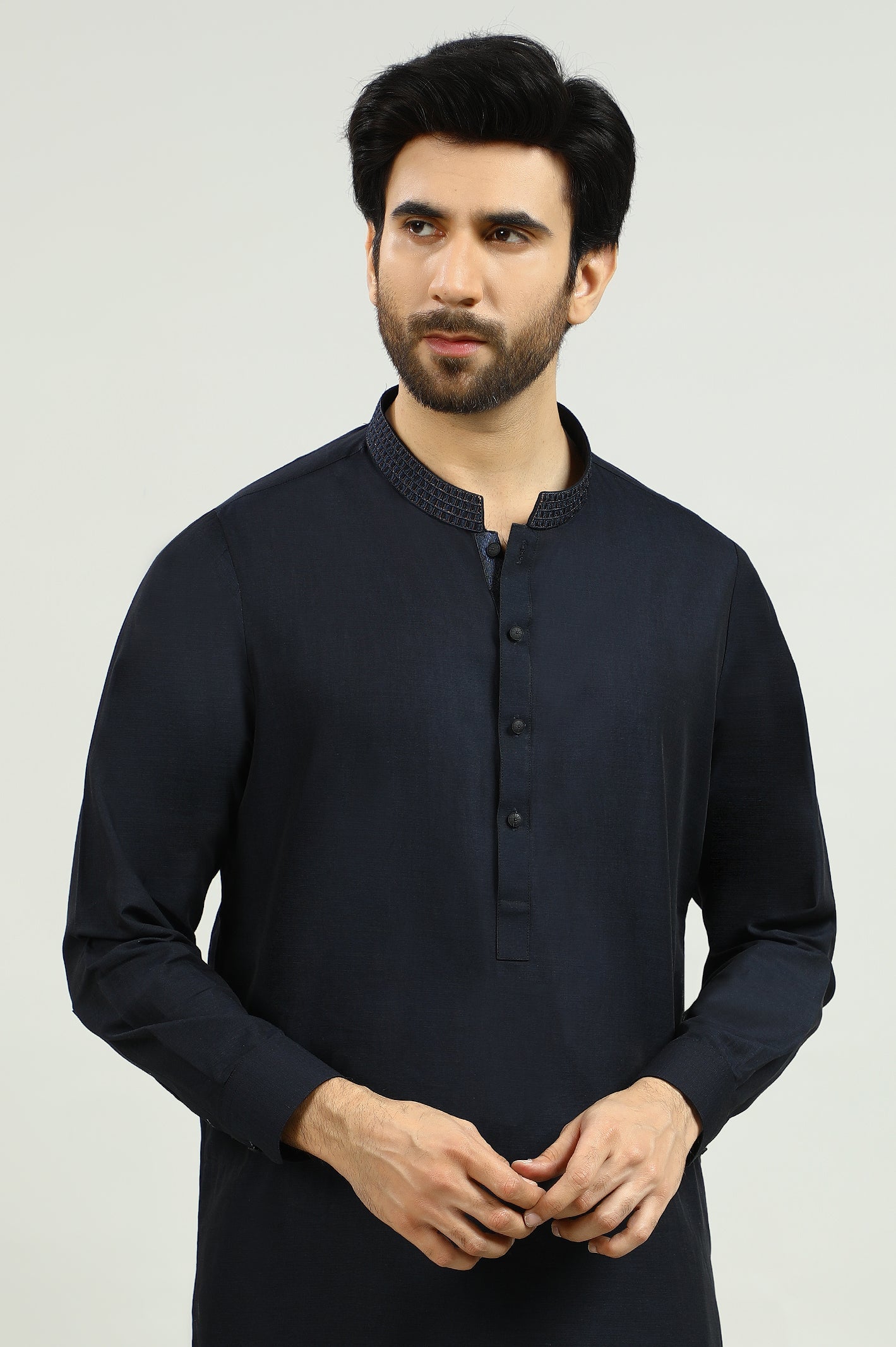 Navy Blue Shalwar New Shalwar Kameez Design Men Stylish Navy Blue
