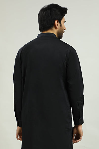 Black Cotton Shalwar Kameez - Diners Black Cotton Shalwar Kameez - Diners