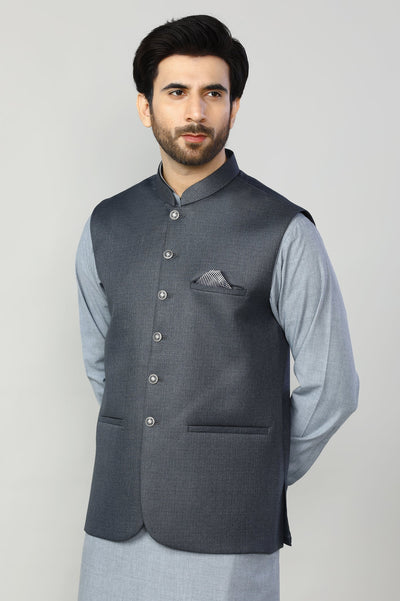 Dark Grey Waistcoat For Men - Diners Dark Grey Waistcoat For Men - Diners