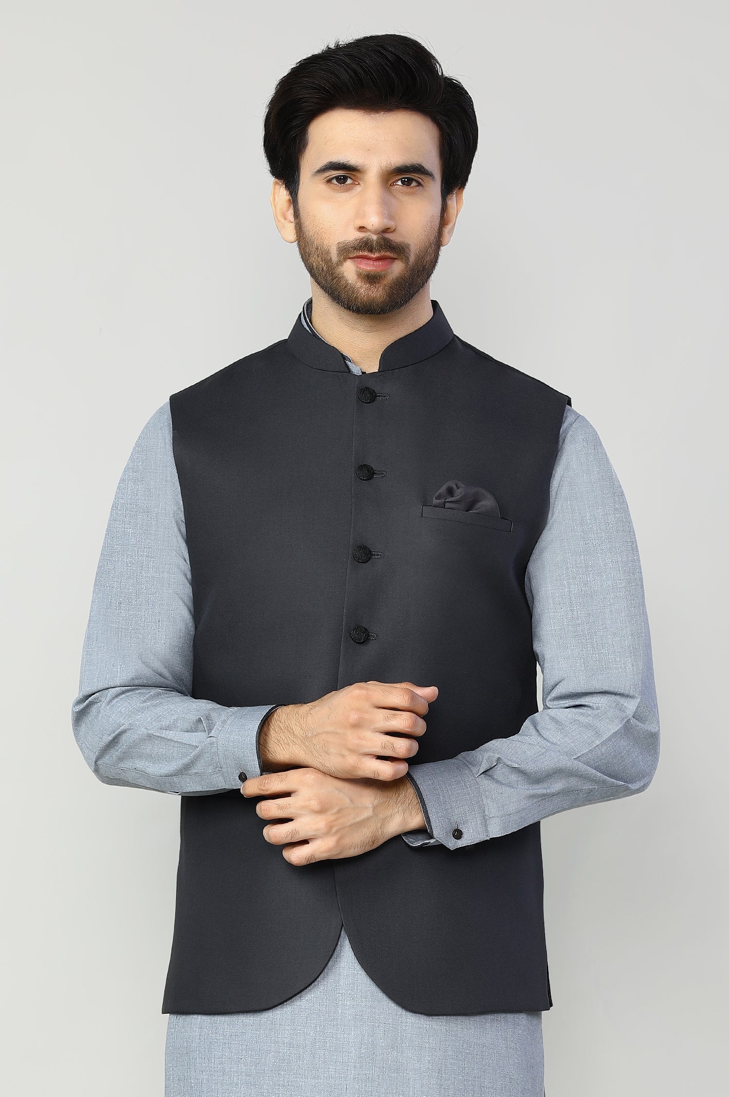 Gray color waistcoat sale