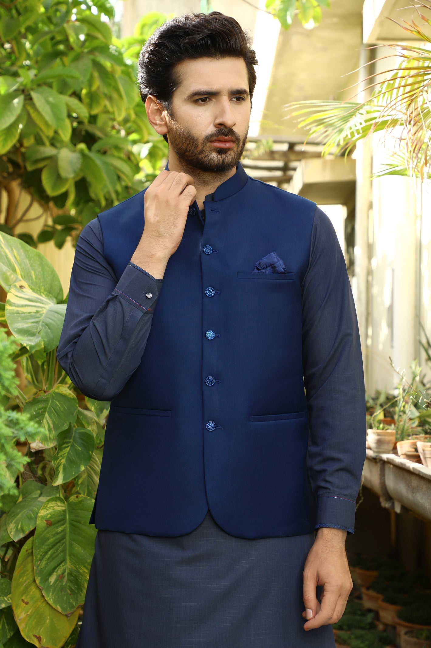 Navy Blue Waist Coat Dark Blue Waist Coat – Diners Pakistan