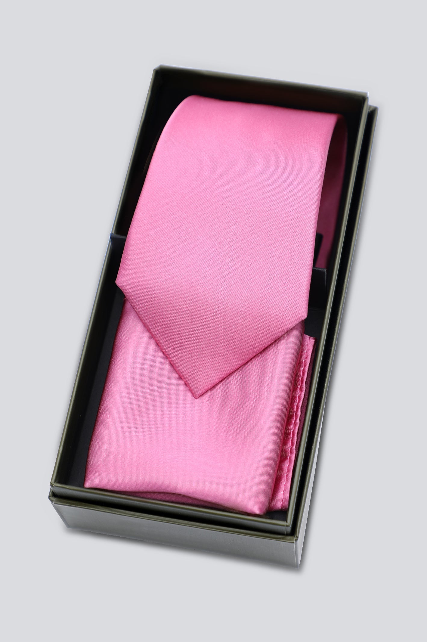 Pink Luxury Tie with Pocket Square