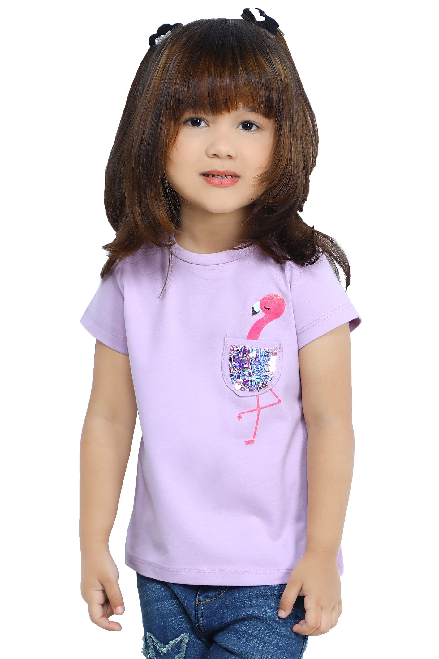 Girls T-Shirt In Purple SKU: KGA-0265-PURPLE - Diners