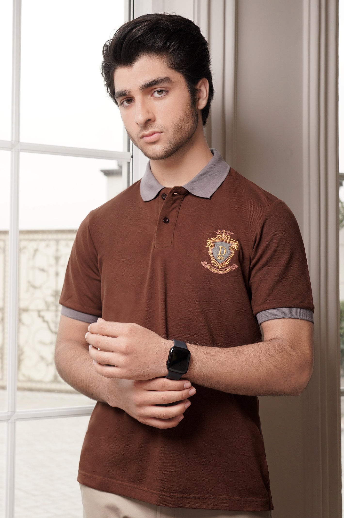 Contrast Polo Knit Shirt – Diners Pakistan