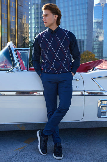 Gents Sweater SKU: SA594-D-BLUE - Diners